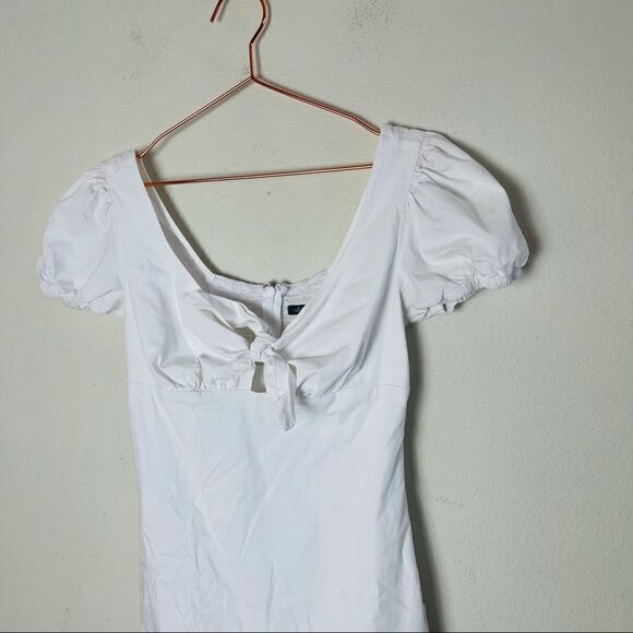 EUC Wild Fable White Puff Sleeve Mini Dress Small - Picture 7 of 12